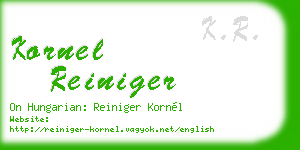 kornel reiniger business card